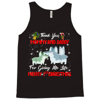 Thanks Mom And Dad And Merry First Christmas To Dog Love T Shirt Tank Top | Artistshot