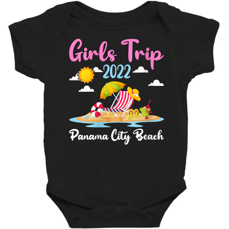 Womens Summer Vacation Girls Trip 2022 Florida Panama City Beach V Nec Baby Bodysuit by cm-arts | Artistshot