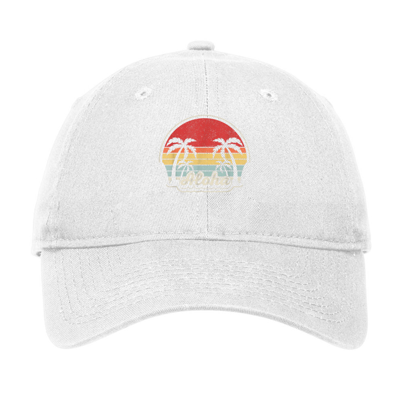 Vintage Retro Aloha Hawaii Hawaiian Island Palm Beach Surf T Shirt Adjustable Cap by cm-arts | Artistshot