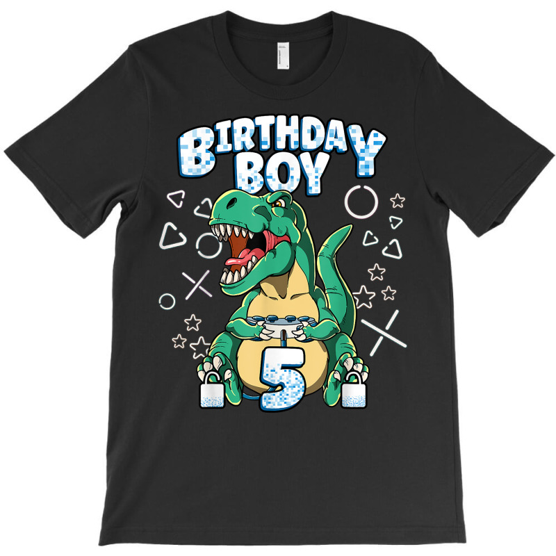 5th Birthday Boy Video Games Gamer Gaming 5 Year Old T Shirt T-shirt | Artistshot