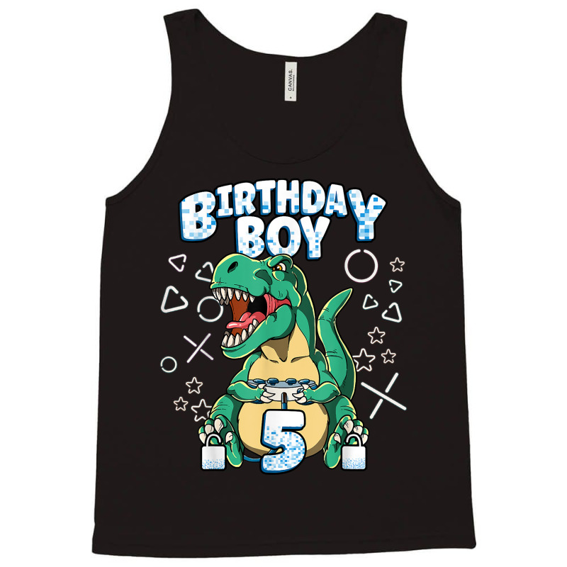 5th Birthday Boy Video Games Gamer Gaming 5 Year Old T Shirt Tank Top | Artistshot