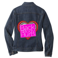 Back And Body Hurts Funny Yoga Work Out Ladies Denim Jacket | Artistshot