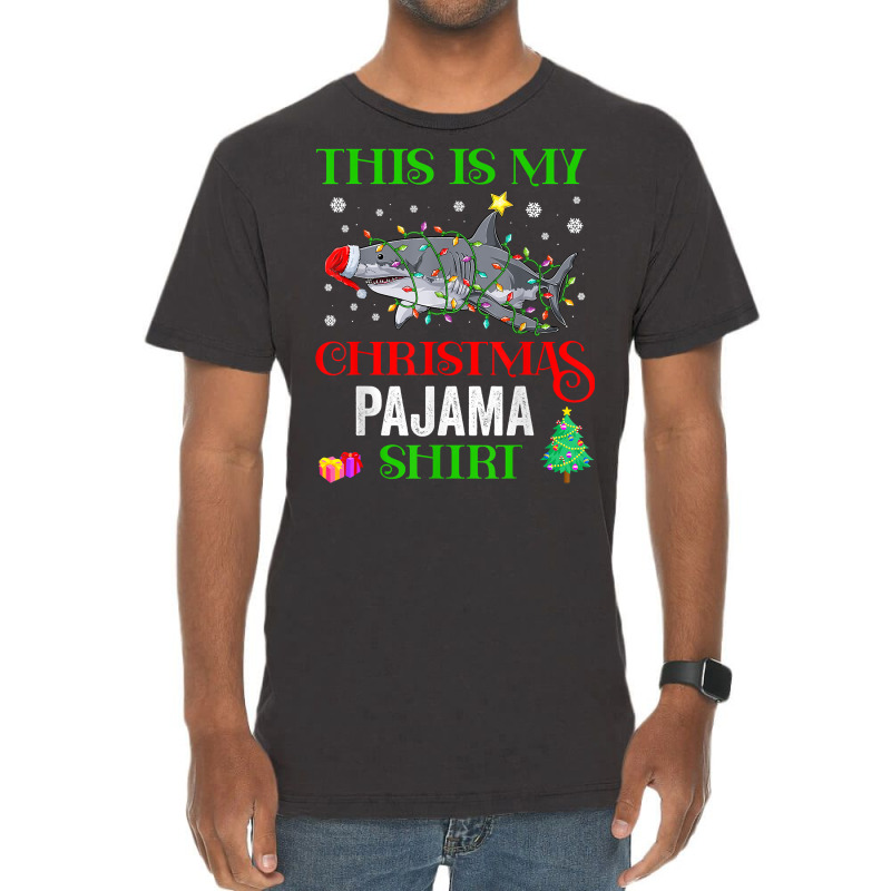 This Is My Fishing Christmas Pajama Merry Fishmas Fisherman T Shirt Vintage T-shirt | Artistshot