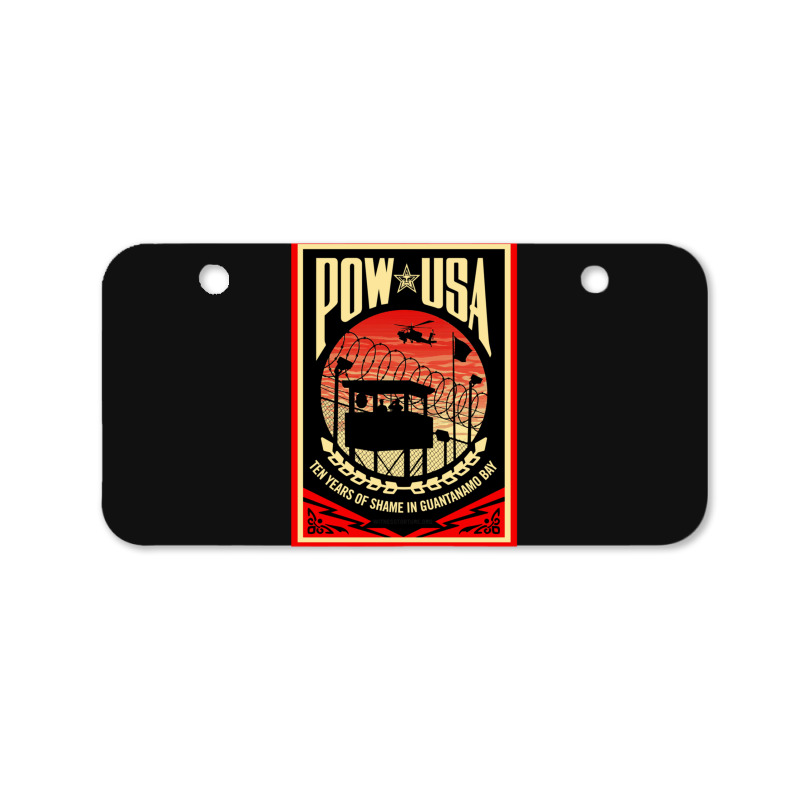 Pow Usa Guantanamo Bay Bicycle License Plate | Artistshot