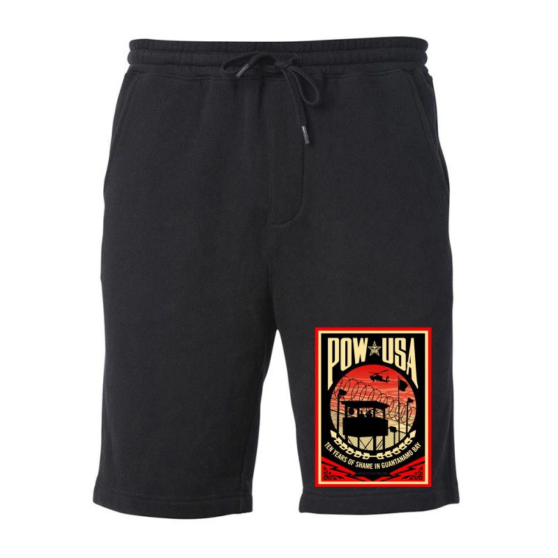 Pow Usa Guantanamo Bay Fleece Short | Artistshot