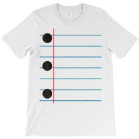 Three Hole Punch College Ruled Paper Costume T Shirt T-shirt | Artistshot