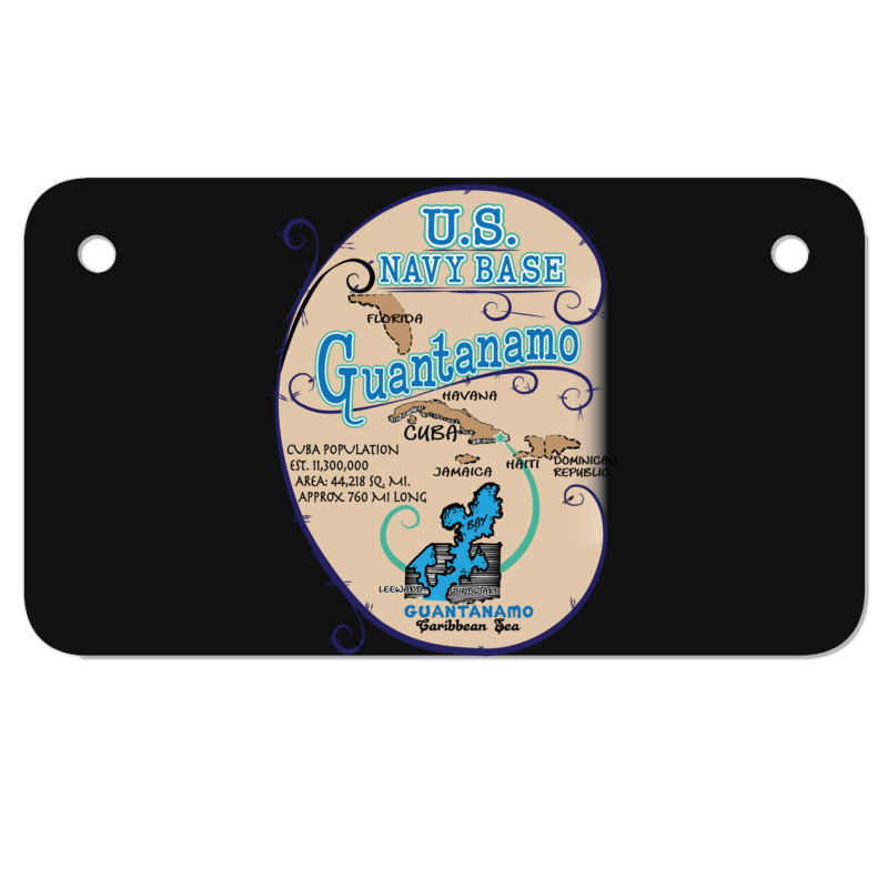 Us Navy Base Guantanamo Motorcycle License Plate | Artistshot