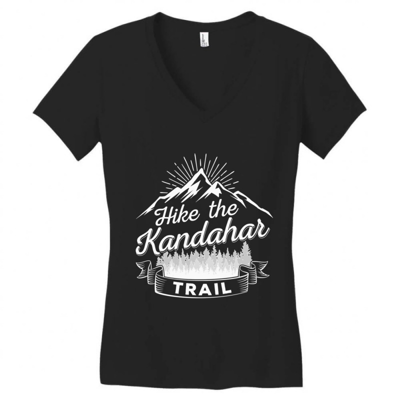 Wanderung Kandahar Trail Funny Afghanistan Patrol Gear Women's V-Neck T-Shirt by cm-arts | Artistshot