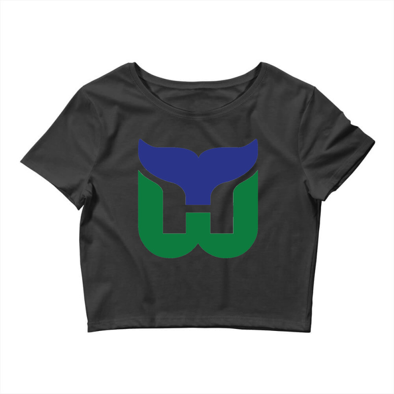 Vintage Hartford Hockey  Retro Whalers Crop Top by cm-arts | Artistshot