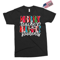 Groovy Plaid Merry Teacher Bright Students Christmas Teacher T Shirt Exclusive T-shirt | Artistshot