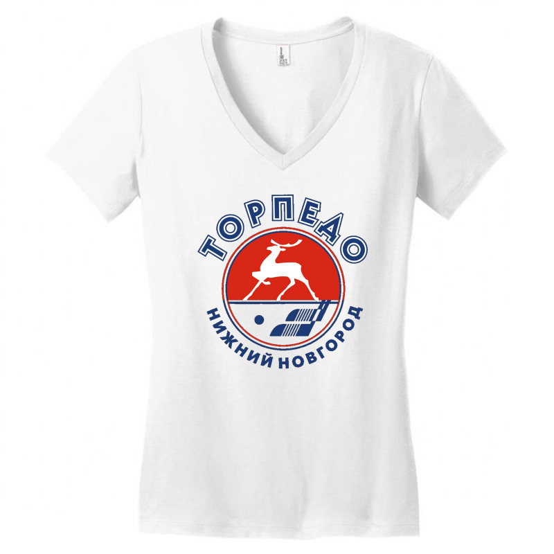 Torpedo Nizhny Novgorod Hockey Essentia Women's V-Neck T-Shirt by cm-arts | Artistshot