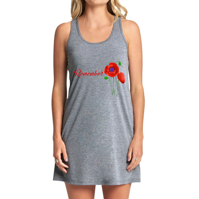 Veterans Day Gift, Flanders Field, The Red Poppy, Remember T Shirt Tank Dress by cm-arts | Artistshot