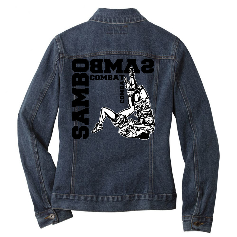 Sambo Martial Art Ladies Denim Jacket by Bull Tees | Artistshot