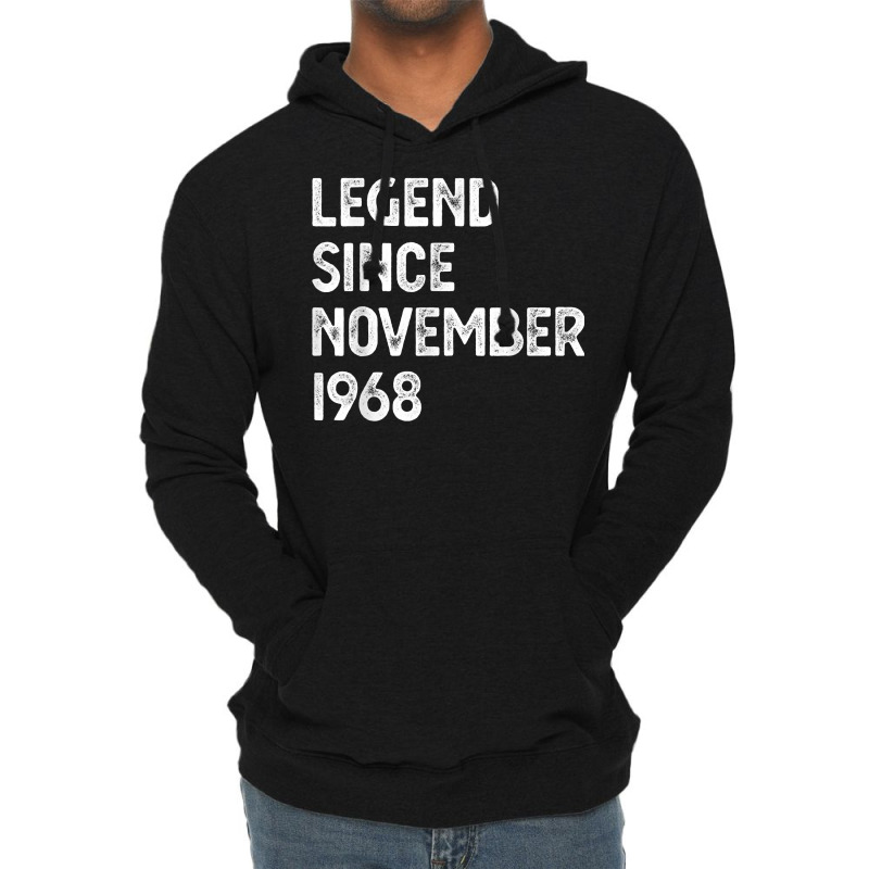 Legend Since November 1968 54th Birthday Men Women T Shirt Lightweight Hoodie | Artistshot