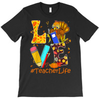 Love Turkey Teacher Thanksgiving Thankful Happy Fall Y'all T T Shirt T-shirt | Artistshot