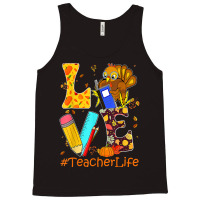 Love Turkey Teacher Thanksgiving Thankful Happy Fall Y'all T T Shirt Tank Top | Artistshot