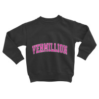 Vermillion South Dakota Sd Vintage Sports Design Pink Design Tank Top Toddler Sweatshirt | Artistshot