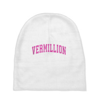 Vermillion South Dakota Sd Vintage Sports Design Pink Design Tank Top Baby Beanies | Artistshot