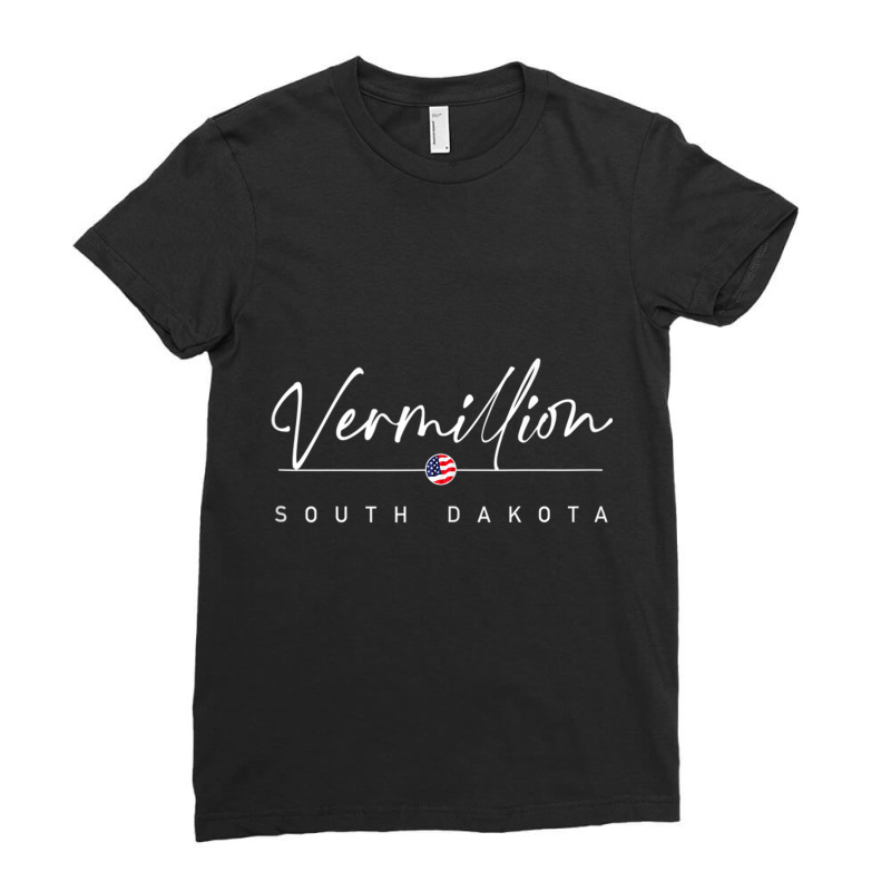 Vermillion, South Dakota Tank Top Ladies Fitted T-Shirt by cm-arts | Artistshot