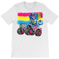 Pansexual Flag Dinosaur Monster Truck Gay Lgbt Pride T Shirt T-shirt | Artistshot