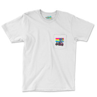 Pansexual Flag Dinosaur Monster Truck Gay Lgbt Pride T Shirt Pocket T-shirt | Artistshot