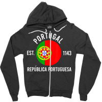 Potugal Independence Day Flag Est 1143 Souvenir Love Gift T Shirt Zipper Hoodie | Artistshot