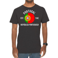 Potugal Independence Day Flag Est 1143 Souvenir Love Gift T Shirt Vintage T-shirt | Artistshot