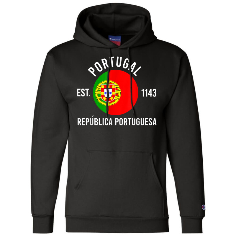 Potugal Independence Day Flag Est 1143 Souvenir Love Gift T Shirt Champion Hoodie | Artistshot