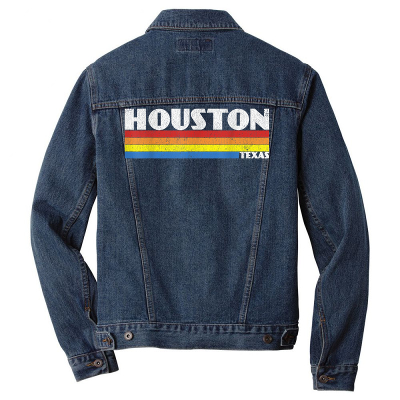 Retro 80s Texas Tx Souvenir Houston T Shirt Men Denim Jacket | Artistshot