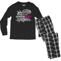 T Rex Dinosaur Grandma Families T Shirt Men's Long Sleeve Pajama Set | Artistshot