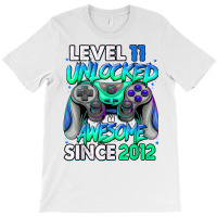 Vintage 11 Year Old Birthday Unlocked Awesome Since 2012 T Shirt T-shirt | Artistshot