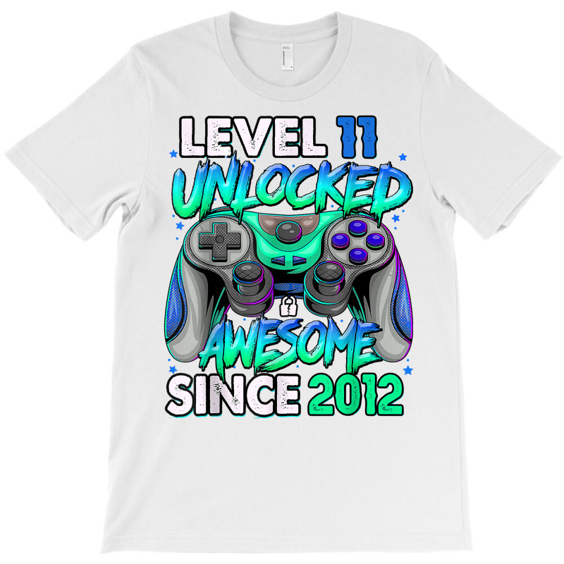 Vintage 11 Year Old Birthday Unlocked Awesome Since 2012 T Shirt T-shirt | Artistshot