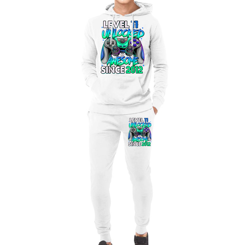 Vintage 11 Year Old Birthday Unlocked Awesome Since 2012 T Shirt Hoodie & Jogger Set | Artistshot