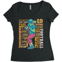 Football Dinosaur Game Day For Men Women Kids Trex Women's Triblend Scoop T-shirt | Artistshot