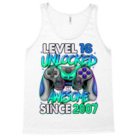 Vintage 16 Year Old Birthday Unlocked Awesome Since 2007 T Shirt Tank Top | Artistshot