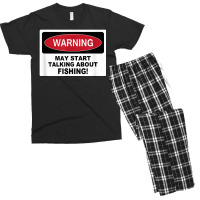 Warning Fishing Fish Outdoors Sports Graphic Novelty Vintage T Shirt Men's T-shirt Pajama Set | Artistshot