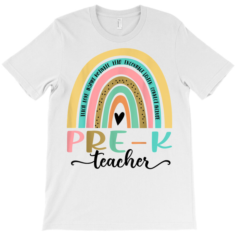 Womens Pre K Teacher Leopard Rainbow Back To School T Shirt T-shirt | Artistshot