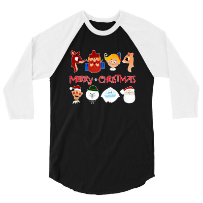 Rudolph The Red Nosed Reindeer 3/4 Sleeve Shirt Designed By Meganphoebe