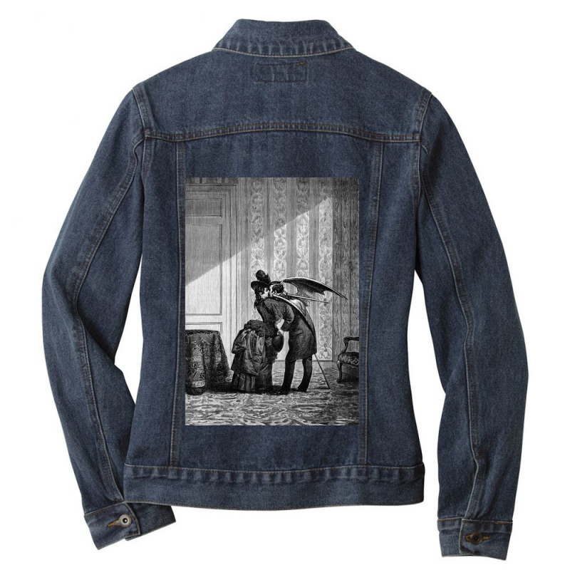 The Vampires Kiss  Max Ernst Ladies Denim Jacket by cm-arts | Artistshot