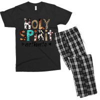 Retro Leopard Holy Spirit Activate Cowboy Rodeo Western Girl Men's T-shirt Pajama Set | Artistshot