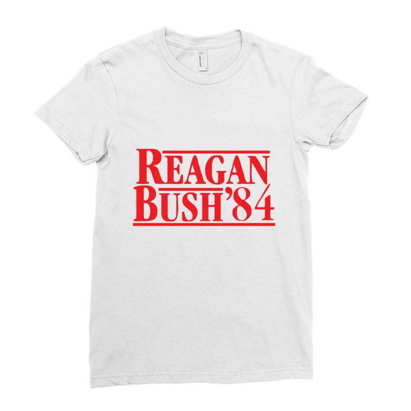 Reagan Bush '84 80's Retro Political Party Ladies Fitted T-Shirt by cm-arts | Artistshot