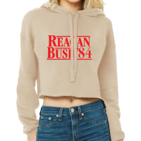 Reagan Bush '84 80's Retro Political Party Cropped Hoodie | Artistshot