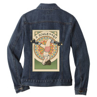 La Patineuse A Roulettes Ladies Denim Jacket | Artistshot