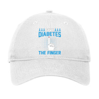 Diabetes Awareness Give Diabetes The Finger Support Diabetes Long Slee Adjustable Cap | Artistshot