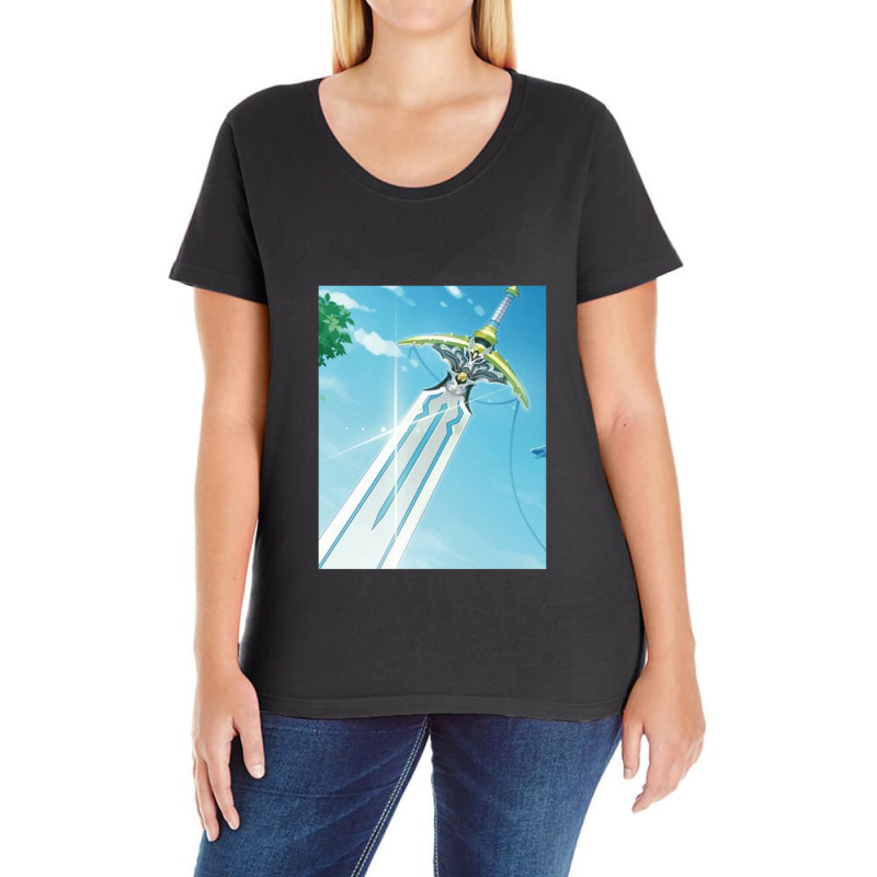 Reincarnated As A Sword  34 Ladies Curvy T-Shirt by cm-arts | Artistshot