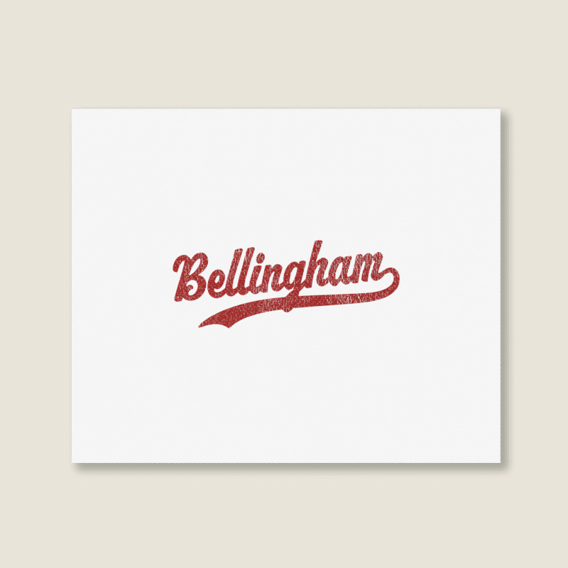 Bellingham Washington Wa Vintage Sports Graphic Premium T Shirt Landscape Canvas Print | Artistshot