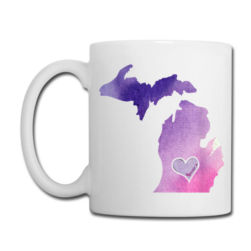 Cute Pink I Love Michigan Pure Michigander T Shirt Coffee Mug | Artistshot