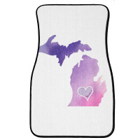 Cute Pink I Love Michigan Pure Michigander T Shirt Front Car Mat | Artistshot