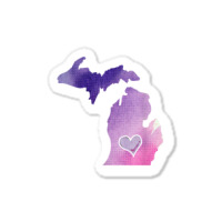 Cute Pink I Love Michigan Pure Michigander T Shirt Sticker | Artistshot