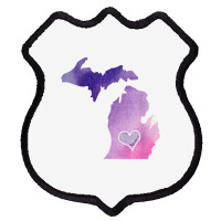 Cute Pink I Love Michigan Pure Michigander T Shirt Shield Patch | Artistshot